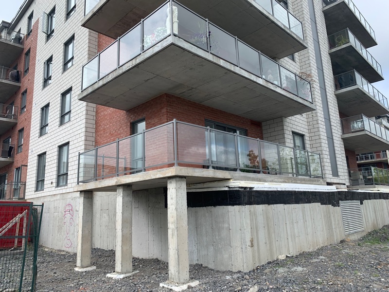 Moderne simple main verre 6mm charbon