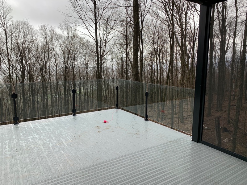 Rampe vitree Simple main Panorama Verre 12mm Trempe clair