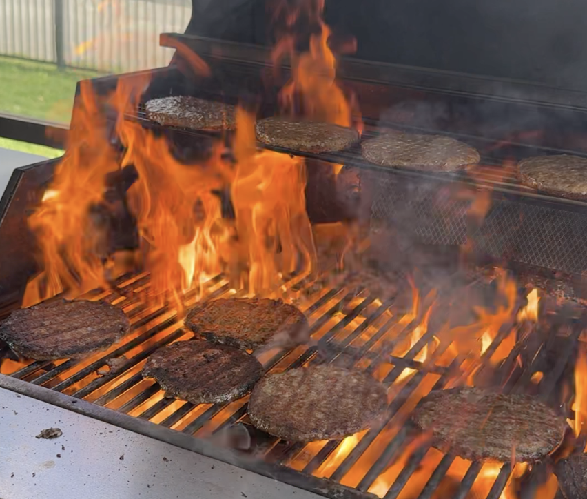 Boulettes burger en feu